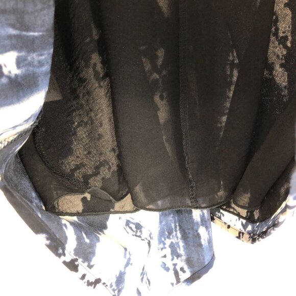 Nordstrom  4SI3NNA Blue Tie dye Plunge Asymmetric Tank Top size M - Picture 11 of 15